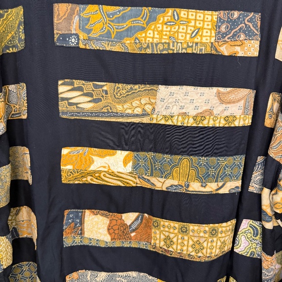 SOLD--Vintage Boho Indonesian Block Print Rayon Shirt Jacket--SOLD - Picture 5 of 9